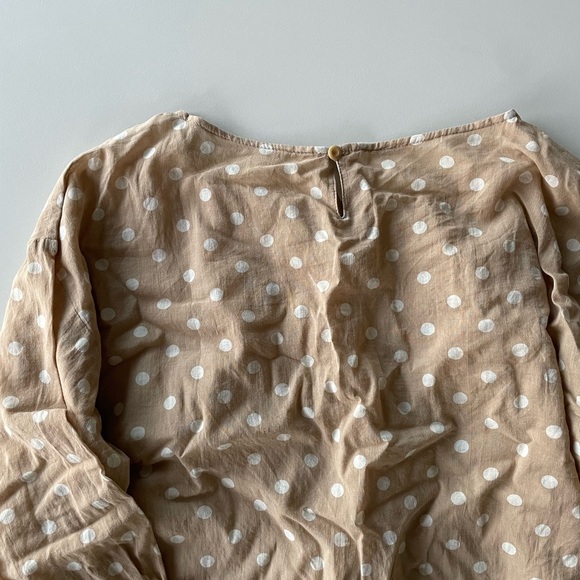 Beige Polka Dot Blouse - Picture 4 of 4